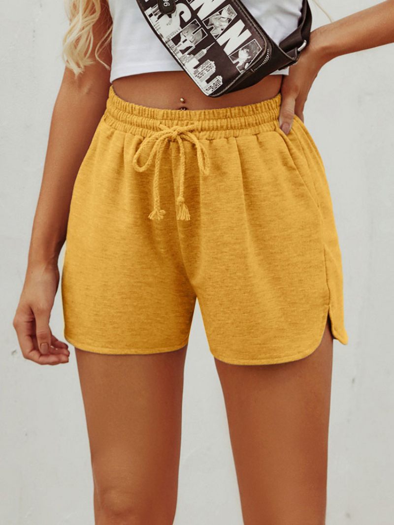 Shorts Pour Femmes Bas Sport - Jaune