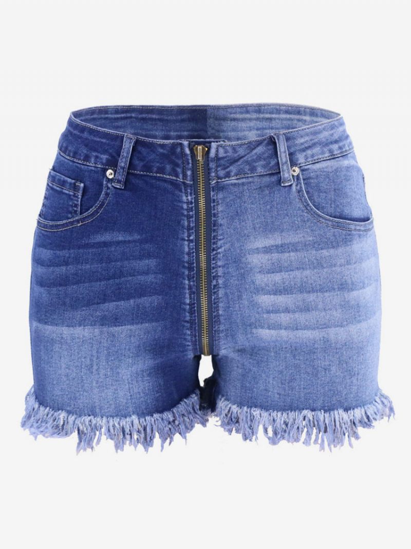 Shorts Pour Femmes Décontractés Mélange Coton - Bleu Ciel Clair