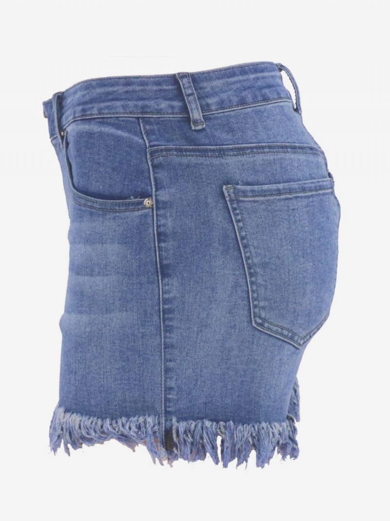 Shorts Pour Femmes Décontractés Mélange Coton - Bleu Ciel Clair