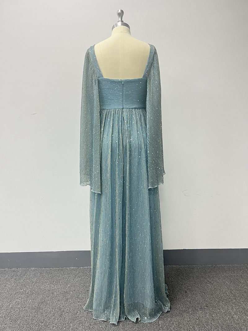 Robe Bleue À Paillettes Pour Femmes Décolleté Cœur Robes Maxi Fête D'anniversaire Bal - Bleu