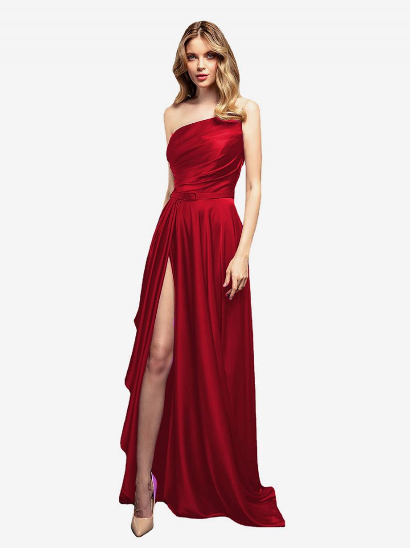 Robe Longue D'anniversaire Pour Femme Sans Manches Avec Lacets Dans Le Dos Bal - Rouge