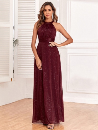 Robe Longue À Paillettes Pour Femmes Dos Nu Taille Empire Robes Bal Fête D'anniversaire