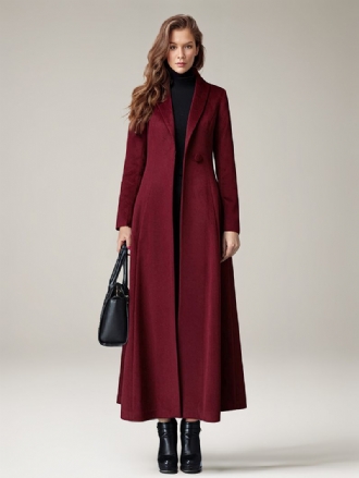 Manteau Laine Pour Femme Vêtement D'extérieur Chaud Et Long Hiver 2024