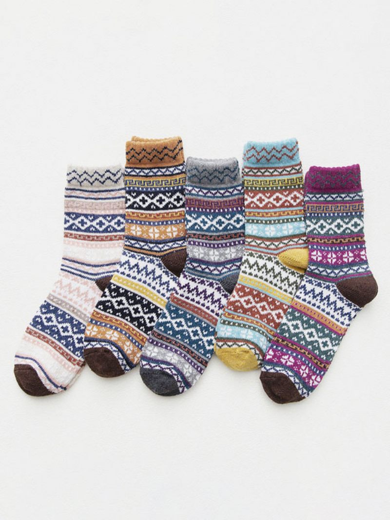 Chaussettes Gris Mélange Poly/coton Color Block