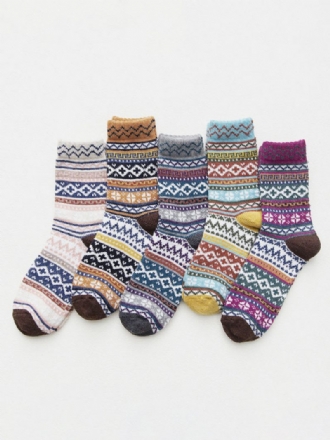 Chaussettes Gris Mélange Poly/coton Color Block