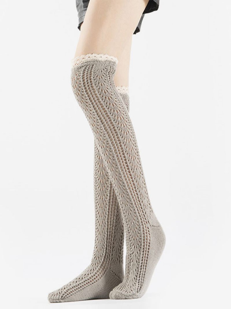 Dentelle Noire Haute Qualité Moelleux Tricot Hiver Épais Chaud Confortable Floue Calcetines Felpa Étage Invierno Femmes Chaussettes