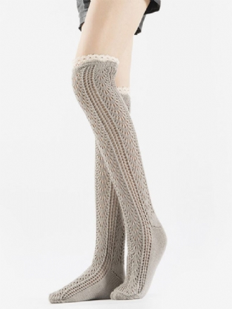 Dentelle Noire Haute Qualité Moelleux Tricot Hiver Épais Chaud Confortable Floue Calcetines Felpa Étage Invierno Femmes Chaussettes