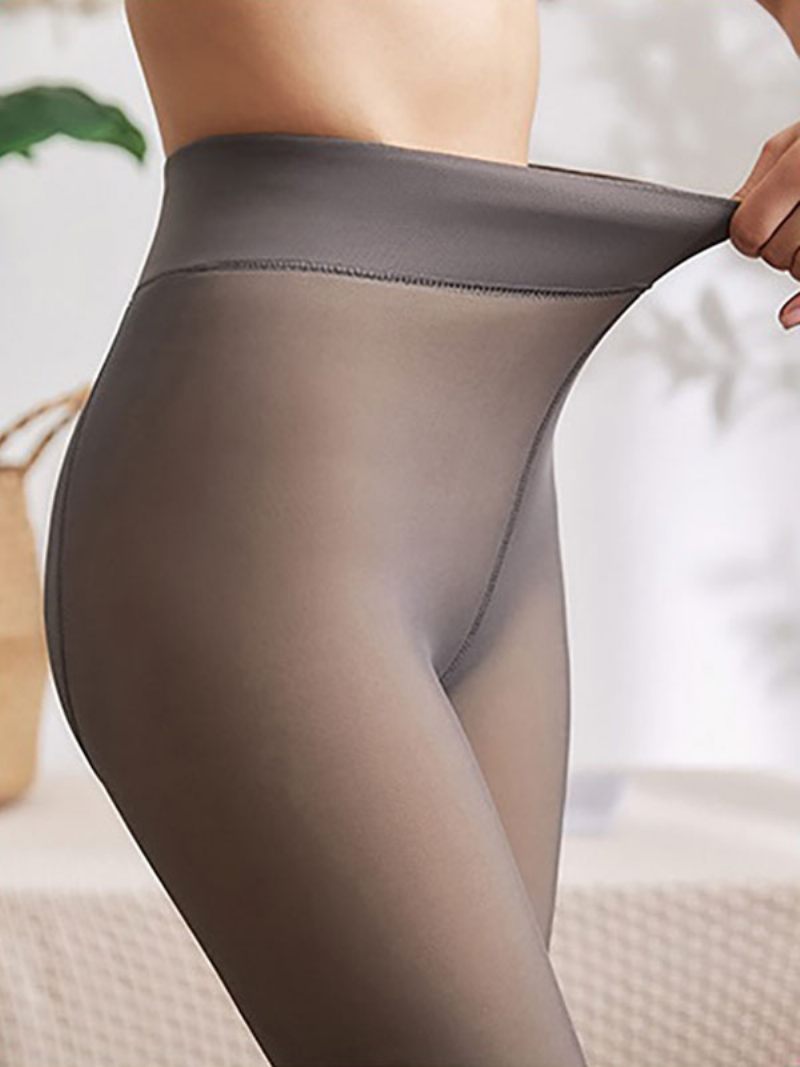 Leggings Amincissants Pour Femmes Collants Confortables Bas Chauds D'hiver 320g - Gris