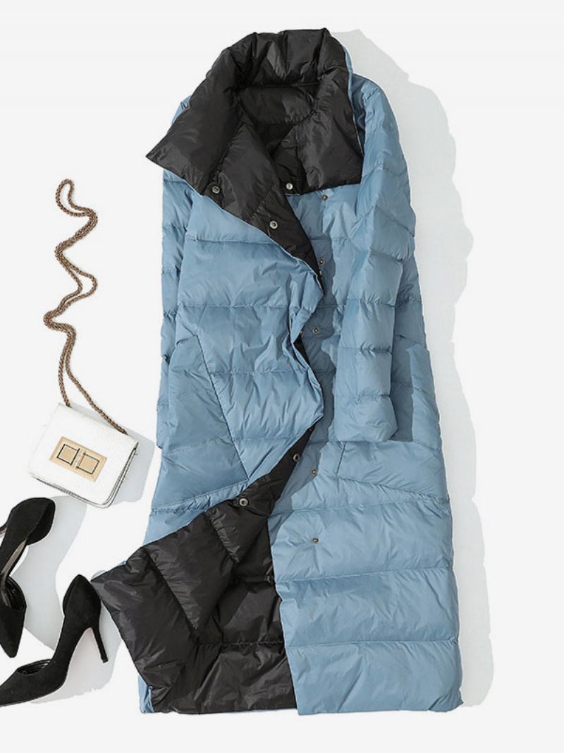 Doudoune Femme Duvet Canard Vêtements D'extérieur Chauds D'hiver - Bleu Ciel Clair