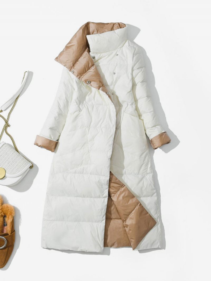 Doudoune Femme Duvet Canard Vêtements D'extérieur Chauds D'hiver - Blanc