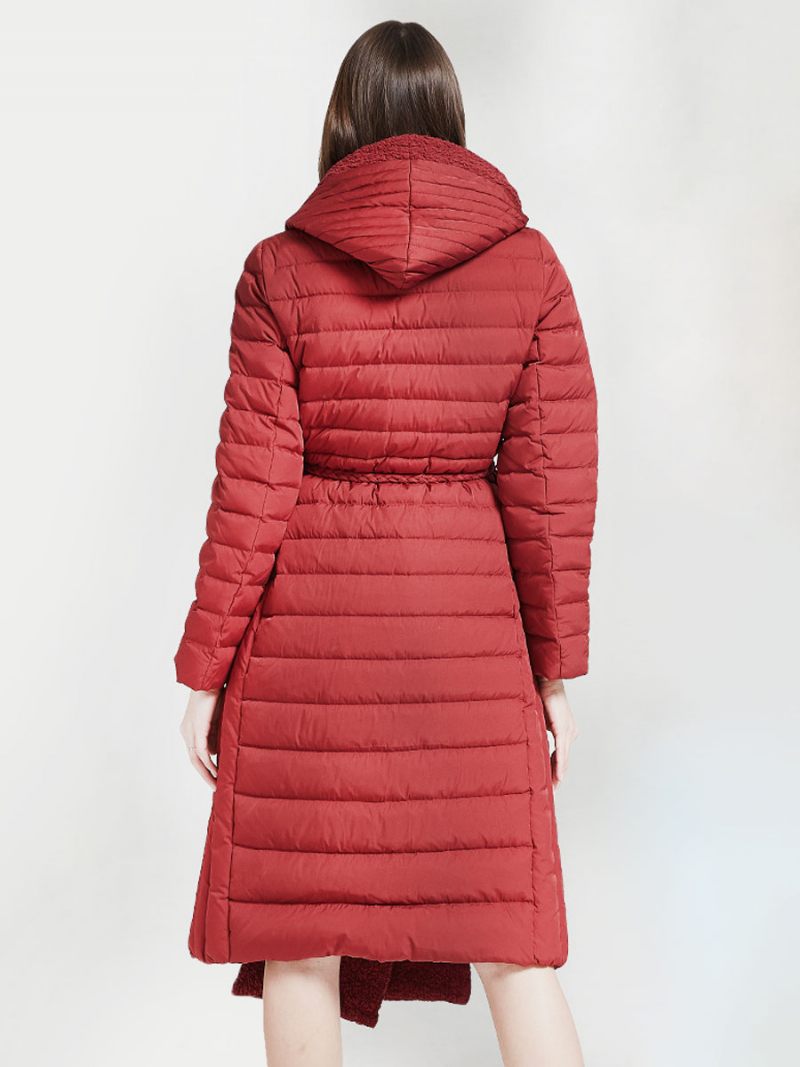 Manteau Duvet Canard Pour Femme Vêtement D'extérieur Chaud D'hiver 2024 - Bourgogne