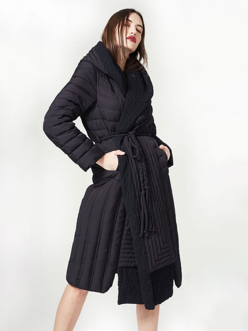 Manteau Duvet Canard Pour Femme Vêtement D'extérieur Chaud D'hiver 2024 - Noir