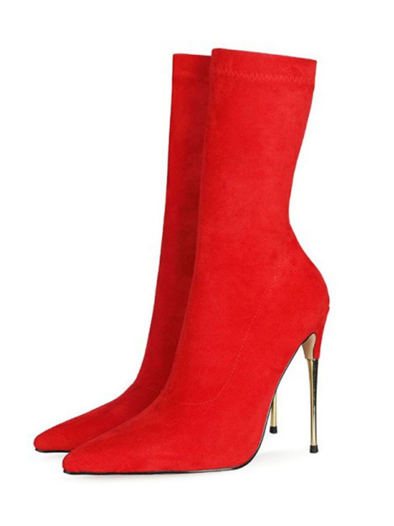 Bottes Chaussettes À Talons Hauts Pour Femmes - Rouge