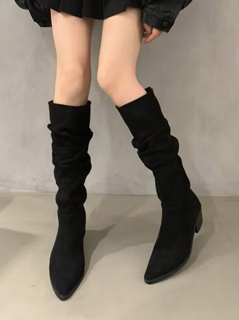 Bottes Chics À Talons Épais Pour Femmes