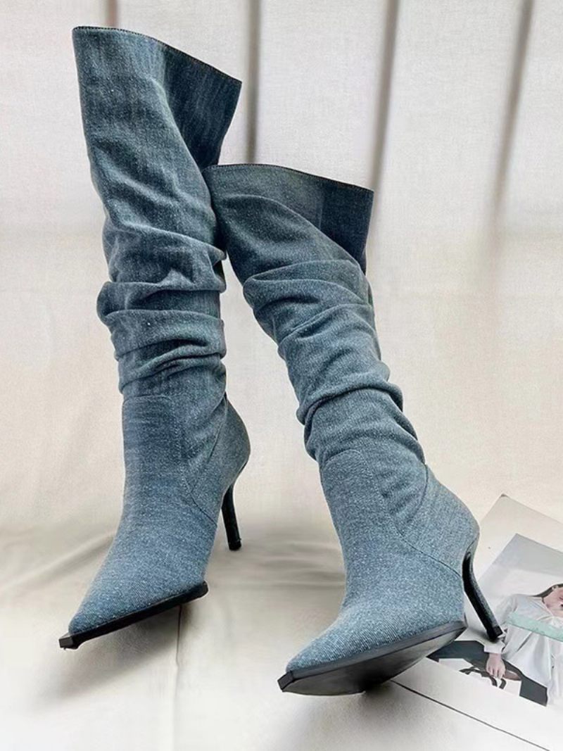 Bottes Hautes Chics À Talons Aiguilles Pour Femmes