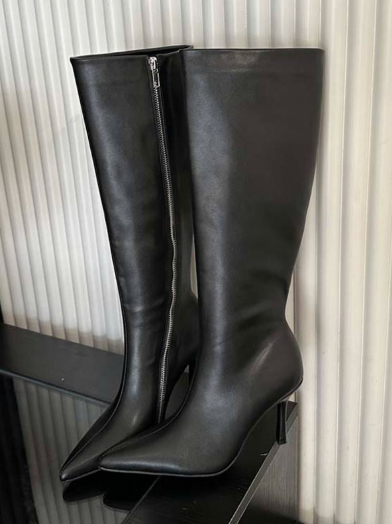 Bottines Chics À Talons Aiguilles Pour Femmes - Noir