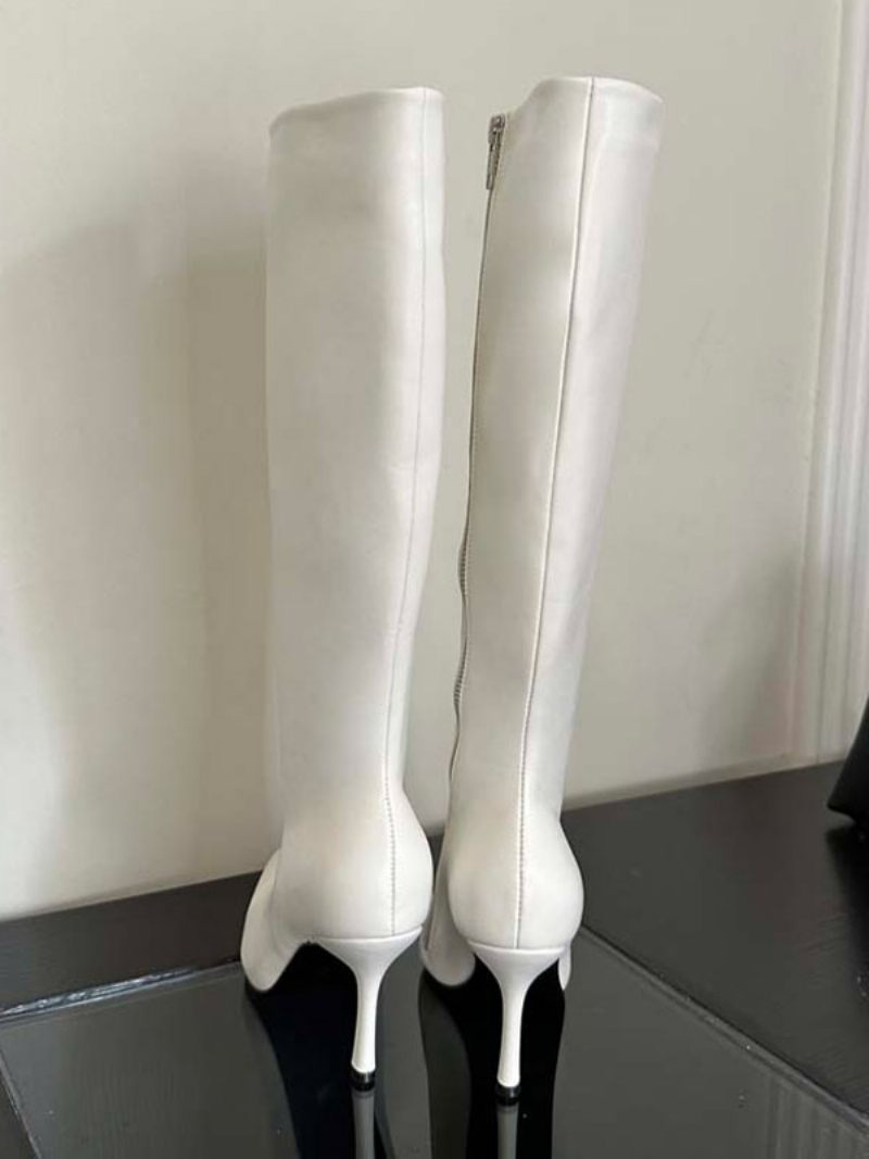 Bottines Chics À Talons Aiguilles Pour Femmes - Blanc