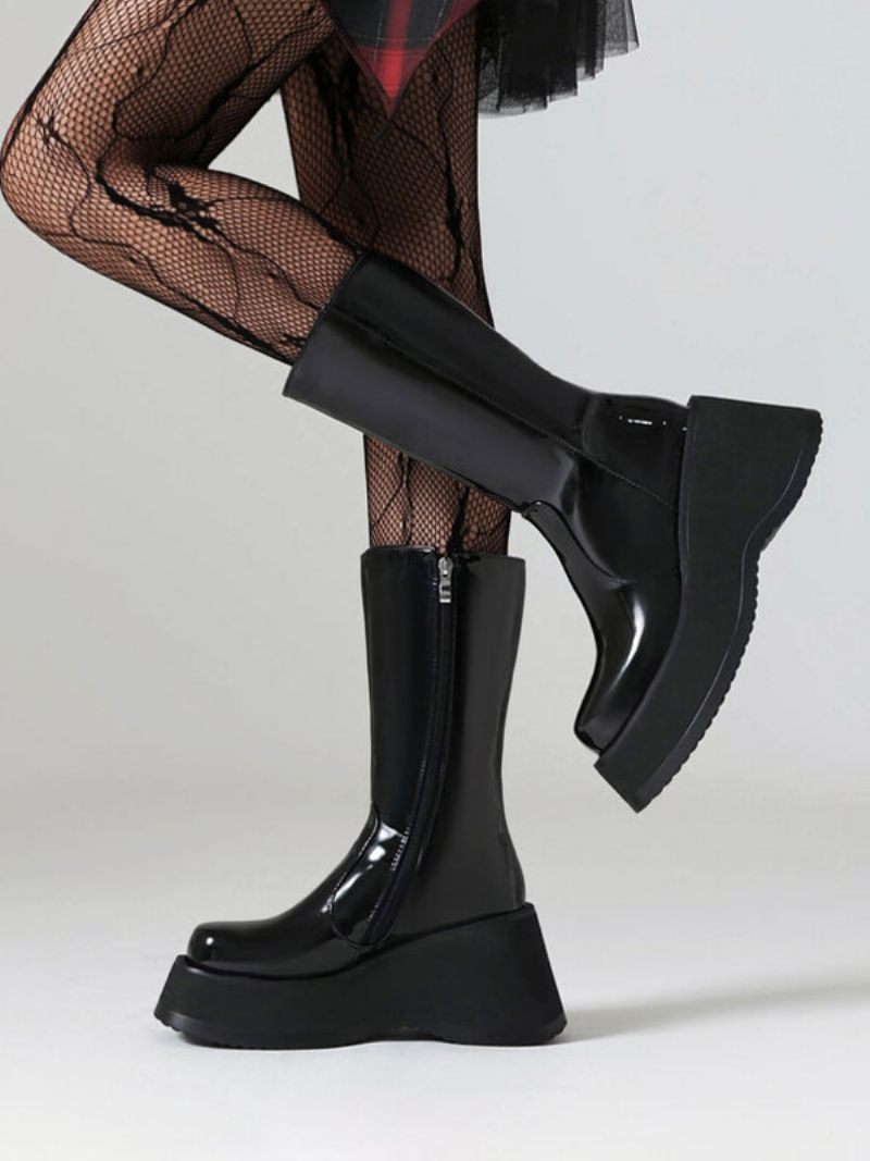 Bottines Sans Talons À Bout Rond Pour Femmes