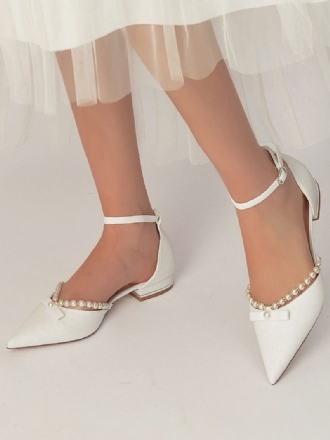 Chaussures Mariage Pour Femmes Avec Perles Et Bride À La Cheville