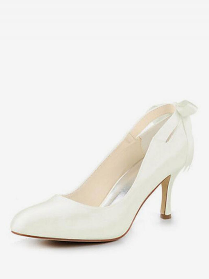 Chaussures Mariage À Lacets Pour Femmes Escarpins Talons - Blanc