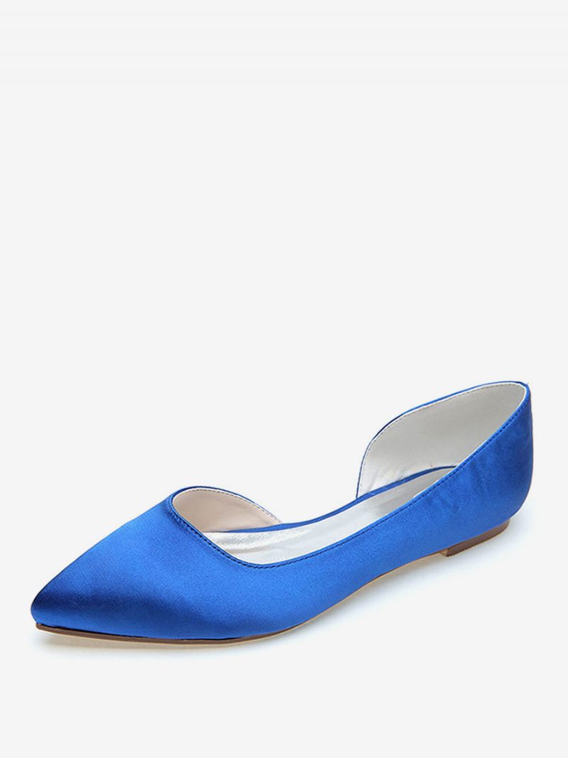 Chaussures Mariée Plates Dorsay Pour Femmes - Bleu