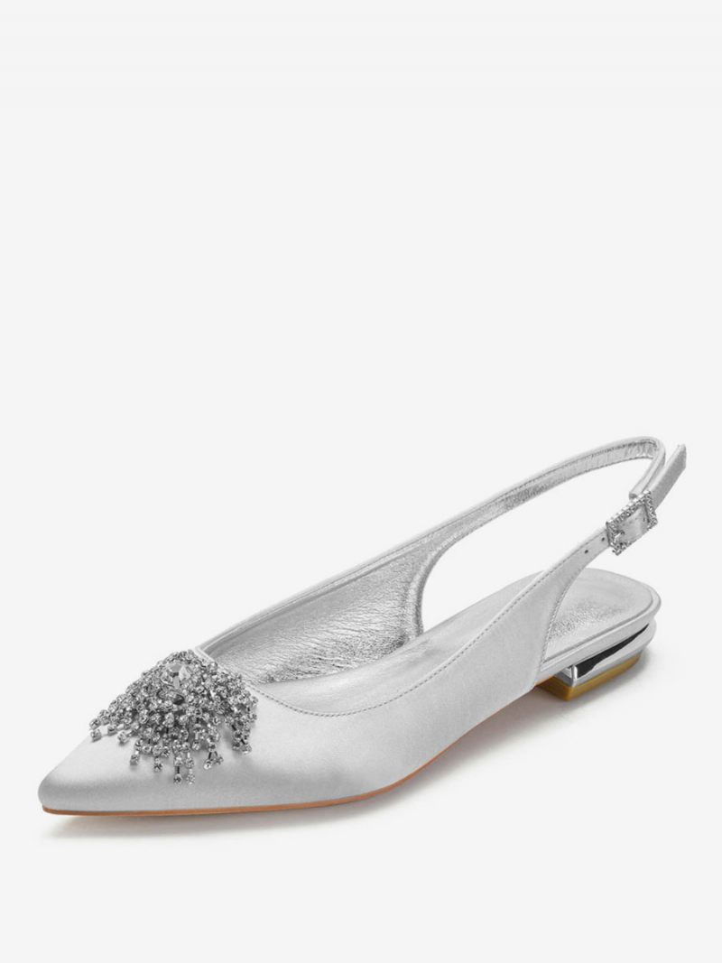 Chaussures Plates Mariage À Strass Pour Femmes