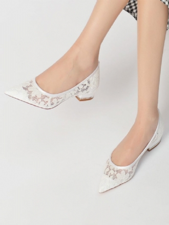 Chaussures Plates Mariée Dentelle Pour Femmes