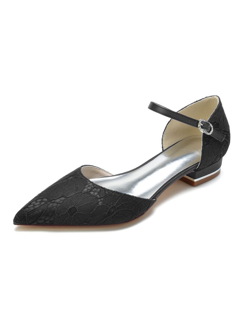 Chaussures Plates Mariée Mary Jane Pour Femmes - Noir