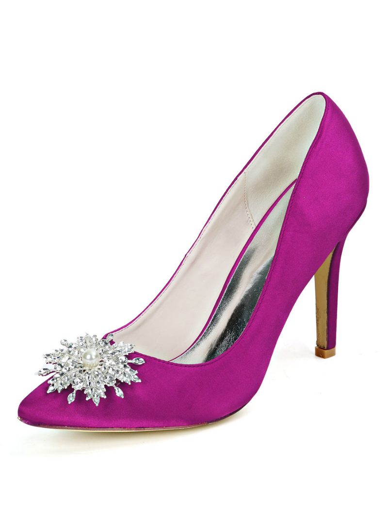 Talons Mariée Strass Pour Femmes - Violet