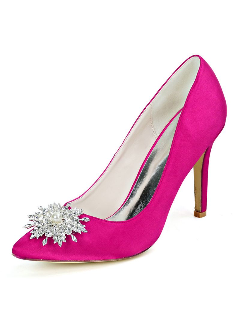 Talons Mariée Strass Pour Femmes - Rose