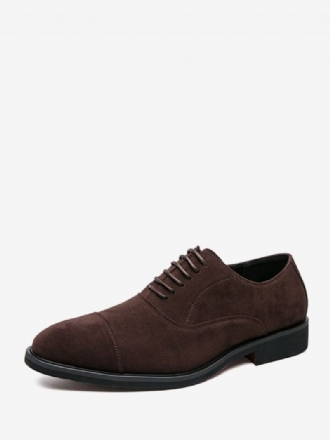 Chaussures Habillées Pour Hommes Bout Rond Cuir Suédé Oxford Mariage Bal