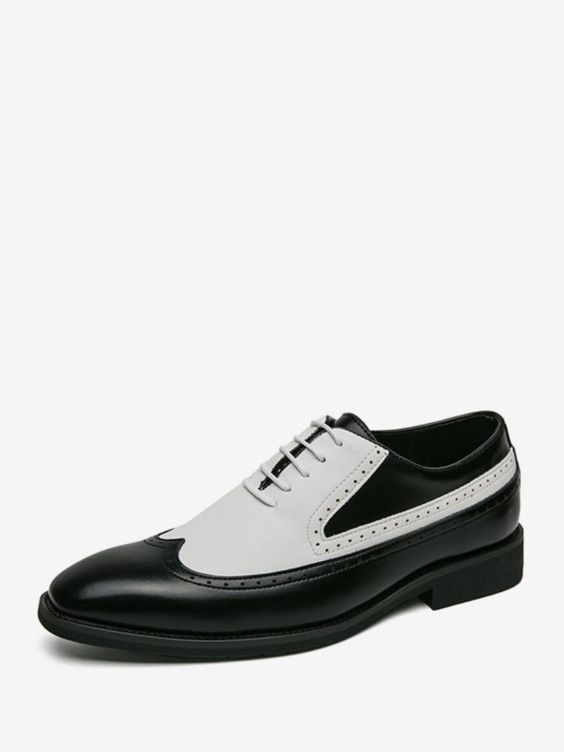 Chaussures Habillées Pour Hommes Bout Rond Sangle Réglable Cuir Pu Oxford Bal Fête Mariage Marié