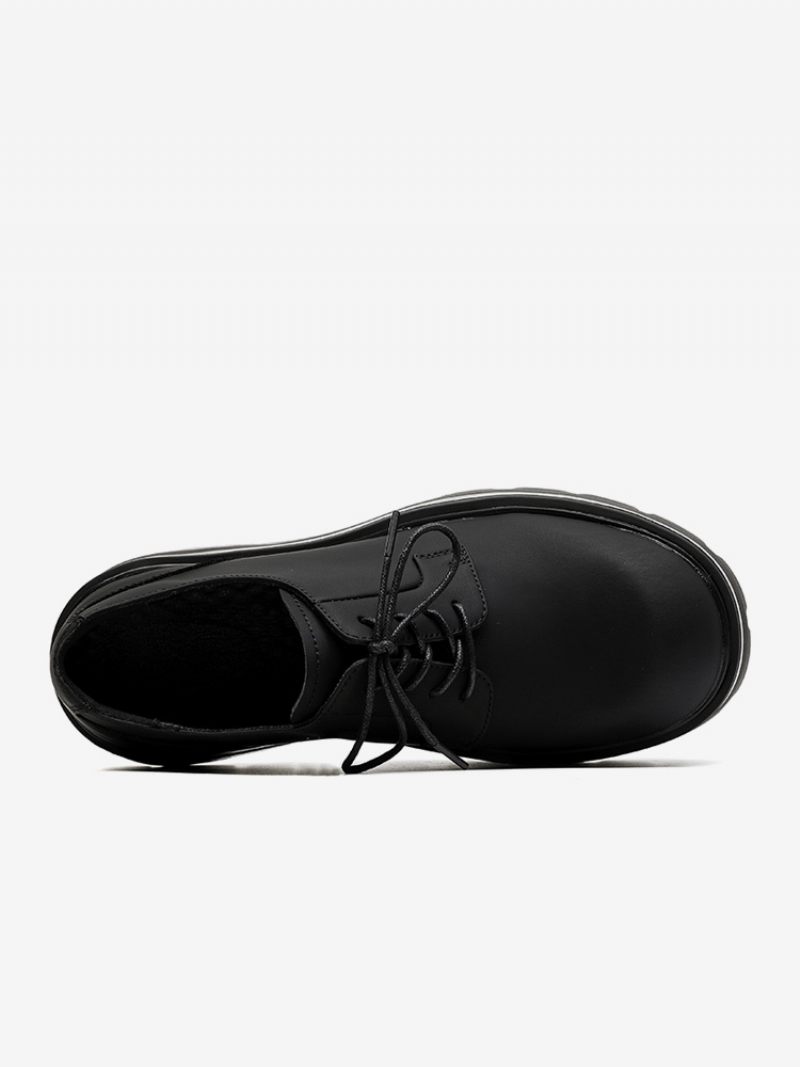 Chaussures Habillées Pour Hommes Élégantes À Bout Rond Avec Sangle Réglable Cuir Pu - Noir