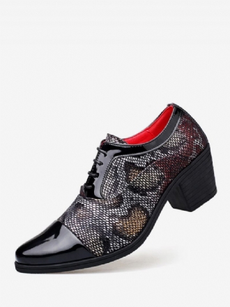 Chaussures Habillées Pour Hommes Fantastiques Bout Pointu À Lacets Cuir Pu Mariage Fête Bal