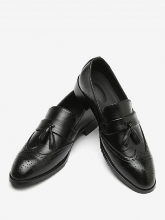 Chaussures Habillées Pour Hommes Mocassins Cuir Pu À Bout Pointu Bal Mariage