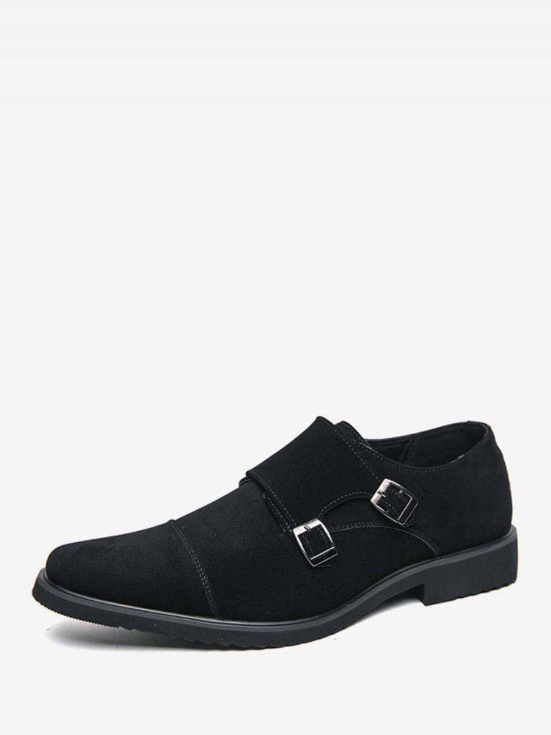 Chaussures Habillées Pour Hommes Qualité Bout Rond Slip-on Cuir Pu Soirée Bal