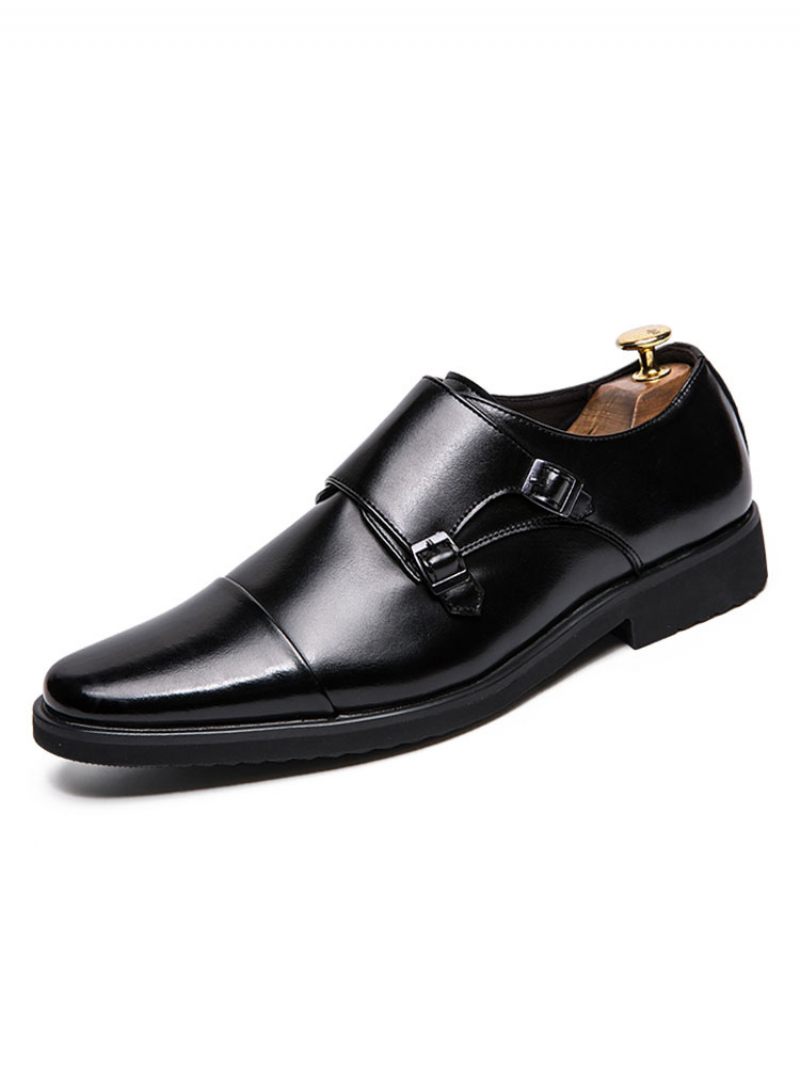 Chaussures Habillées À Sangle Moine Pour Hommes - Noir