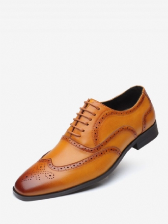 Chaussures Oxford Pour Hommes Marié À Lacets Et Bout Pointu Qualité