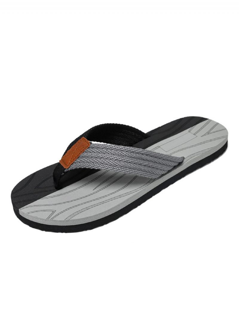 Sandales À Enfiler Pour Hommes Tige Pvc Semelle Eva - Gris