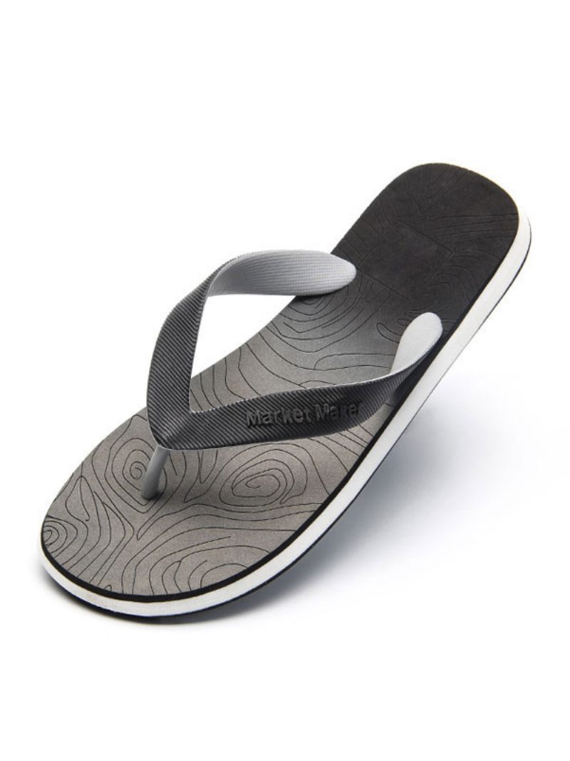 Sandales Pour Hommes À Enfiler Avec Tige Pvc Et Semelle Eva - Gris