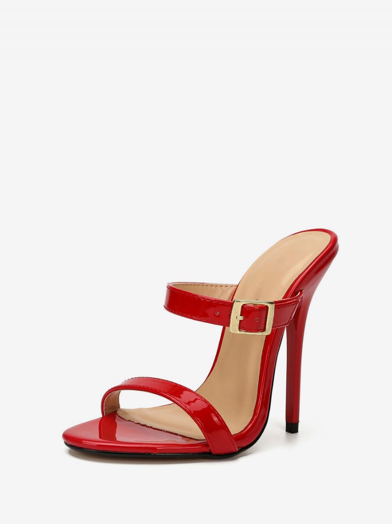 Sandales Blanches À Talons Hauts Pour Femmes Chaussures Aiguilles - Rouge Ture