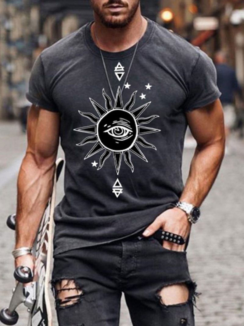 T-shirts Homme Chic Col Bijou Imprimé Manches Courtes