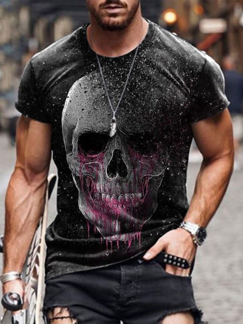 T-shirts Homme Chic Col Bijou Imprimé Manches Courtes