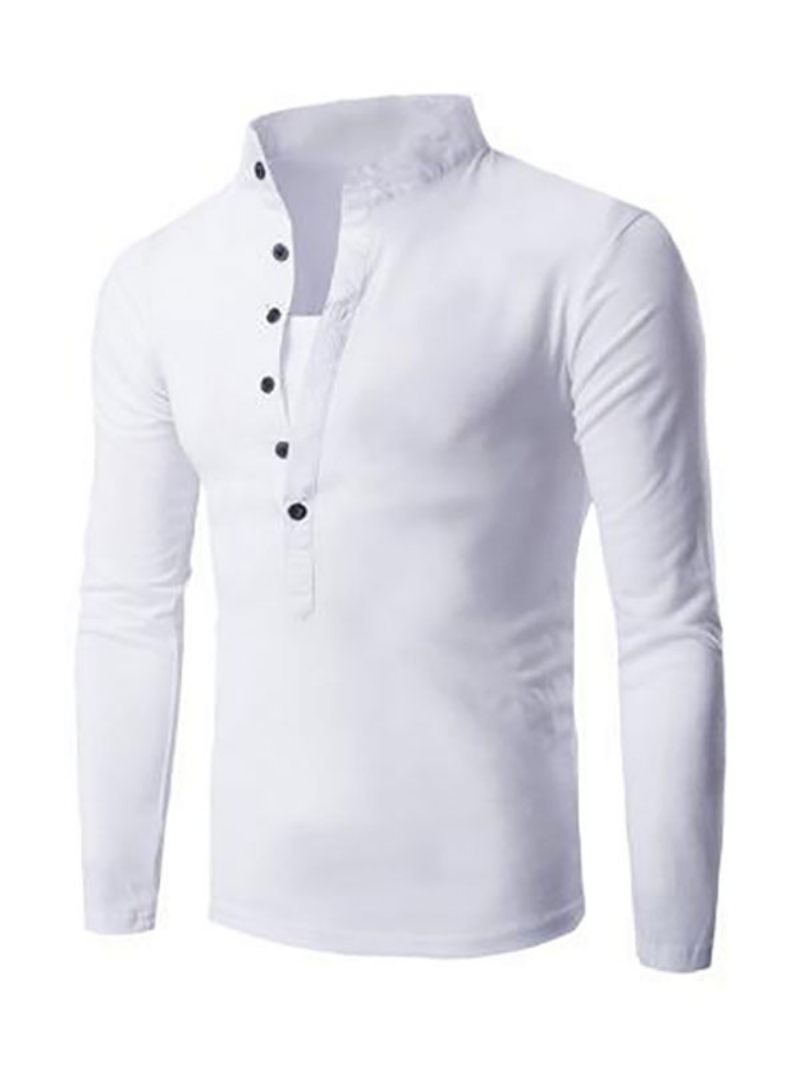 T-shirts Homme Chic Col Bijou Manches Longues