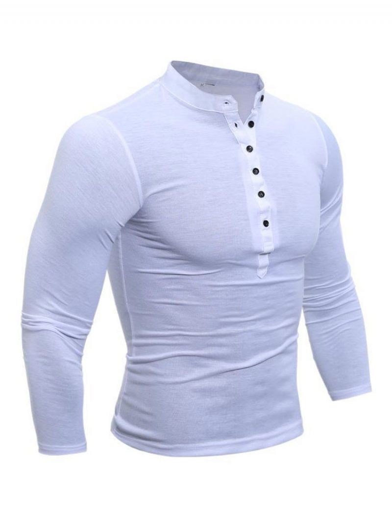 T-shirts Homme Chic Col Bijou Manches Longues