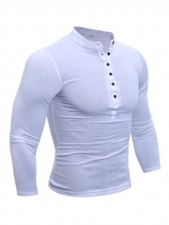 T-shirts Homme Chic Col Bijou Manches Longues