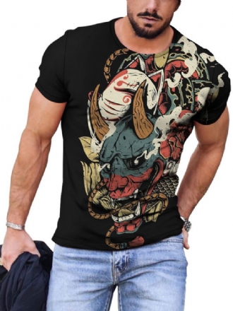 T-shirts Pour Hommes Décontracté Col Bijou Bloc Couleur Manches Courtes